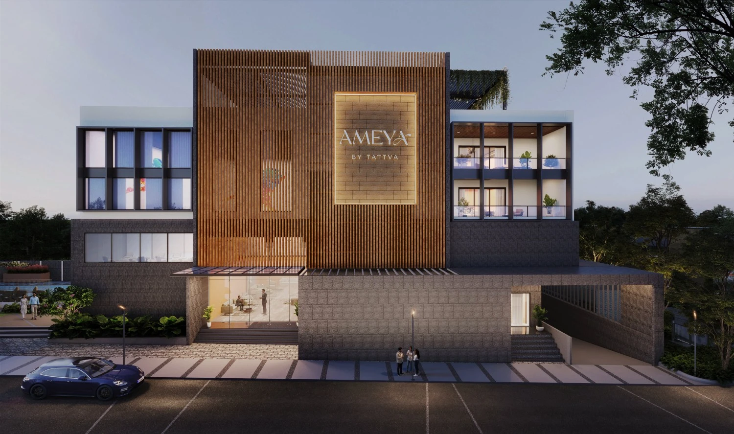 Ameya by Tattva clubhouse lobby