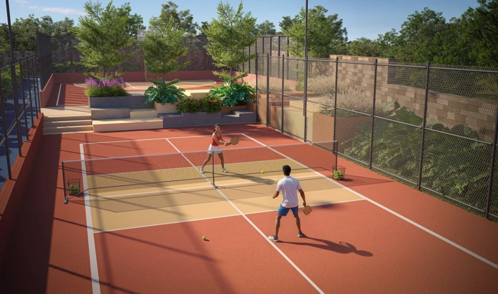 Pickleball court at Ameya by Tattva